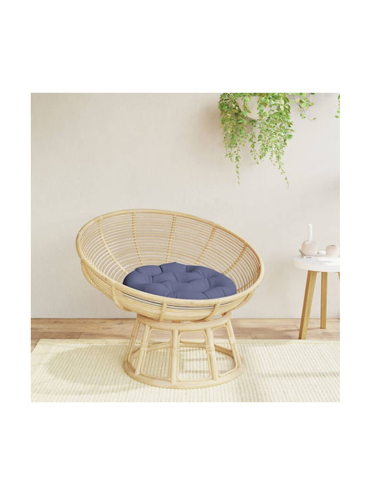 vidaXL Pernă Scaunului De Grădină Waterproof Rotund Albastru Marin 60x60cm