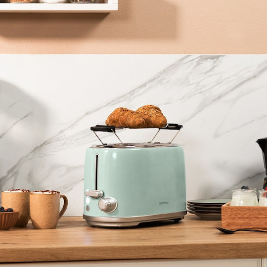 Cecotec Toast&Taste 1000 Retro Double Тостер Двуместна 980W Тюркоазен