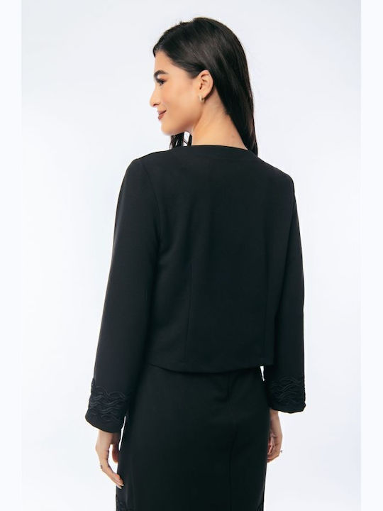 BelleFille Blazer pentru femei Sacou Negru