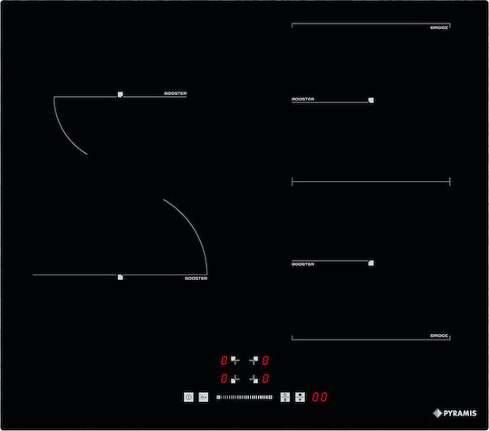 Pyramis PHI62432FMB Επαγωγική Εστία Αυτόνομη με Λειτουργία Κλειδώματος 59x52εκ.