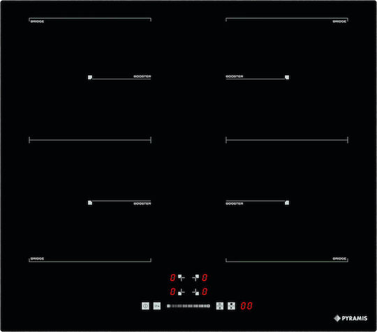 Pyramis PHI63432FMB Επαγωγική Εστία Αυτόνομη με Λειτουργία Κλειδώματος 59x52εκ.