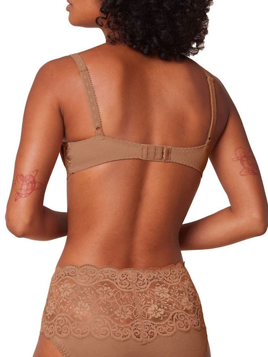 Amourette 300 W Minimizer Minimizer Bra without Padding Underwire Dark Beige
