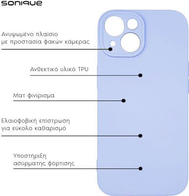 Sonique Umschlag Rückseite Silikon / Stoff Flieder (Redmi Note 13 Pro+)
