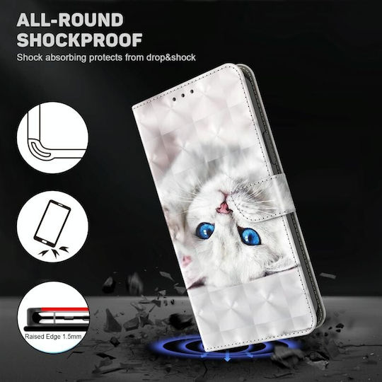 3d Painting Pattern Brieftasche Weiß (iPhone SE 2020)