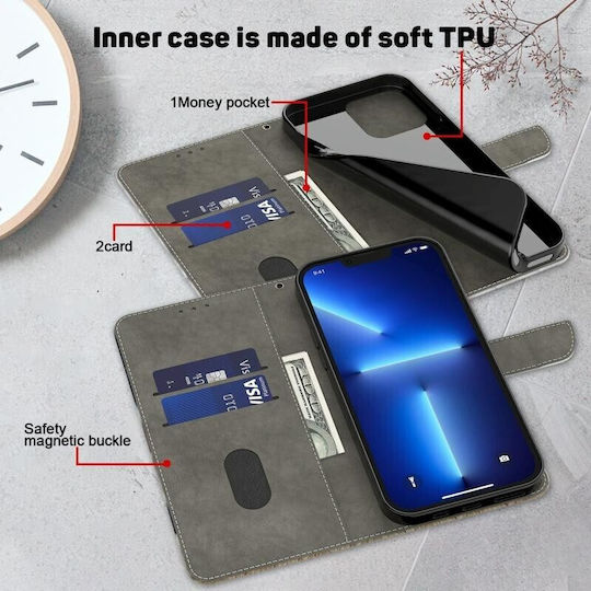 3d Painting Pattern Brieftasche Weiß (iPhone SE 2020)