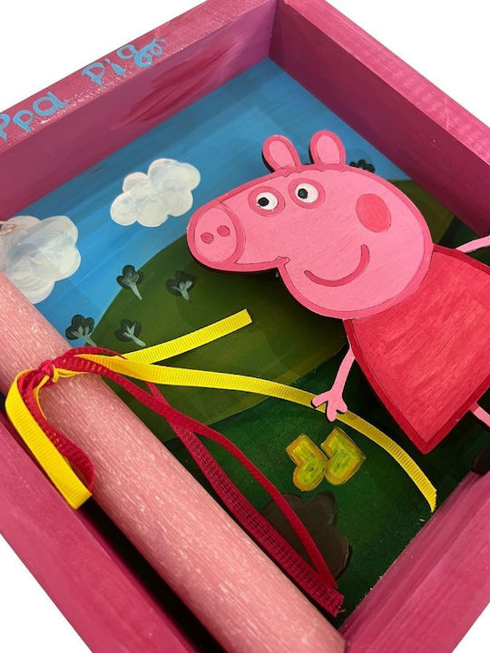 Λαμπάδα Στρογγυλή Κάδρο-peppa Λαμπάδα Στρογγυλή Κάδρο-peppa