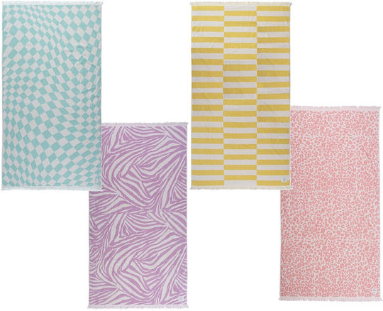 Nef-Nef Homeware Groovy Τιρκουάζ με Κρόσσια 170x90εκ.