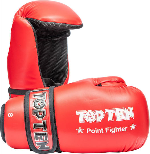 Top Ten Point Fighter Boxhandschuhe für Kampf Rot