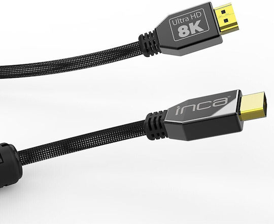 Inca HDMI 2.1 Ultra High Speed 48Gbps 4K 120Hz HDR VRR Cable HDMI Male - HDMI Male 2m Black