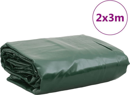 vidaXL Αδιάβροχος Μουσαμάς 650gr/m² 3x2μ. Βαρέως Τύπου Πράσινος