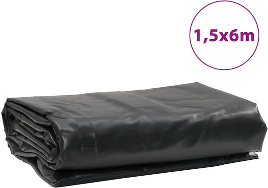 vidaXL Водоустойчив Брезент 650гр/кв.м 6x1.5м. Тежък товар Сив