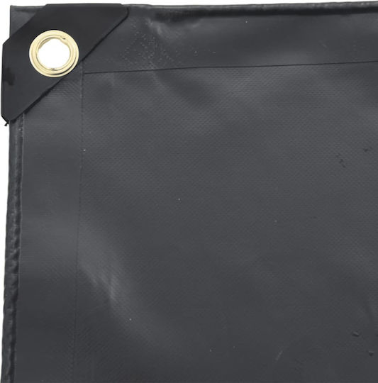 vidaXL Waterproof Tarpaulin 650gr/m² 2.5x1m. Heavy Duty Black