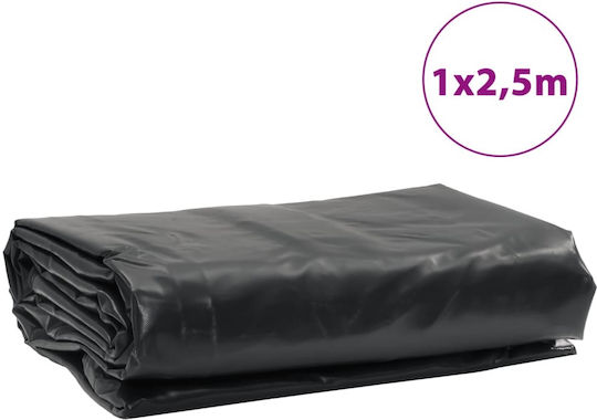 vidaXL Waterproof Tarpaulin 650gr/m² 2.5x1m. Heavy Duty Black