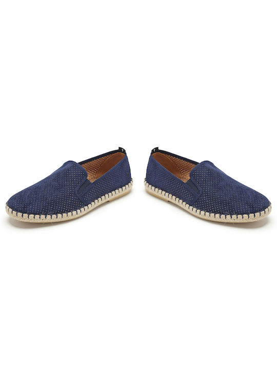 Verbenas Lederne Herren Espadrilles in Blau Farbe