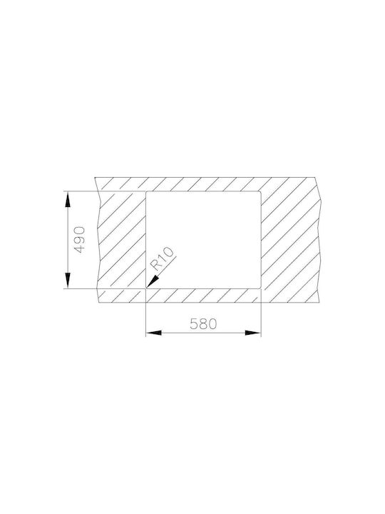 Teka Universe 60 T-XP 1B Ένθετος Νεροχύτης Inox Σατινέ Μ60xΠ51cm Ασημί