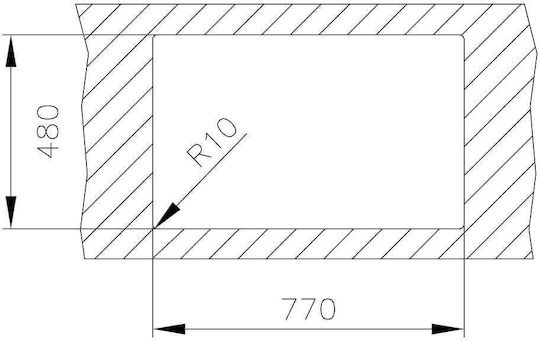Teka Universe 80 T-XP 2B Ένθετος Νεροχύτης Inox Σατινέ Μ80xΠ50cm Ασημί