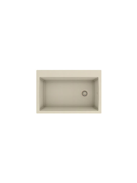 Helika Largus TQL100AQP-111 Drop-In Spüle aus Verbundgranulat B84xT56cm Beige