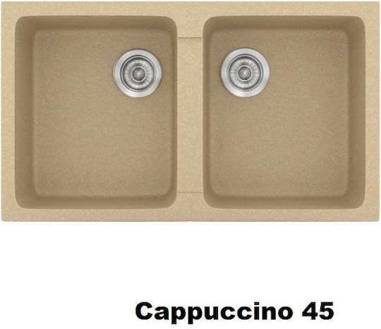 Sanitec Classic 334 Ένθετος από Συνθετικό Γρανίτη Μ86xΠ50cm
