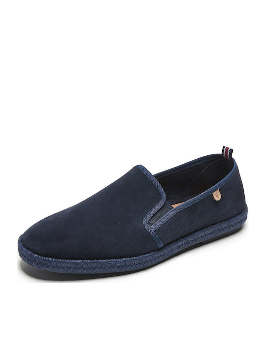 Troy Leder Herren Espadrilles in Blau Farbe