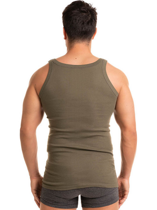 Ανδρικές Φανέλες Αμάνικες Λαδί 3Pack Ανδρικές Φανέλες Αμάνικες Λαδί 3Pack