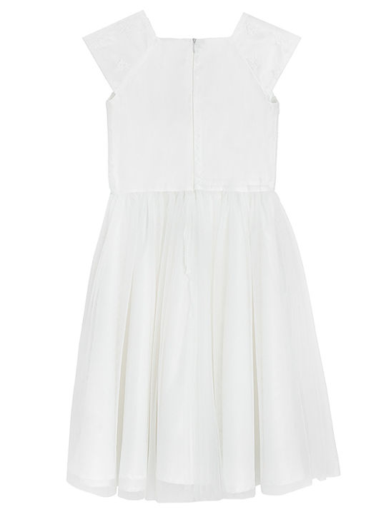 Rochie pentru Copii Mâneca scurta Din tul White