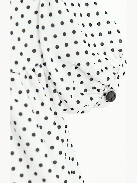 Children's Dress Short Sleeve Set with Accessories White
