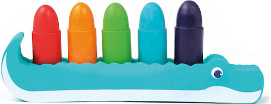 Ludi Bathroom Toy Crayons Painting Case Crocodile Shape
