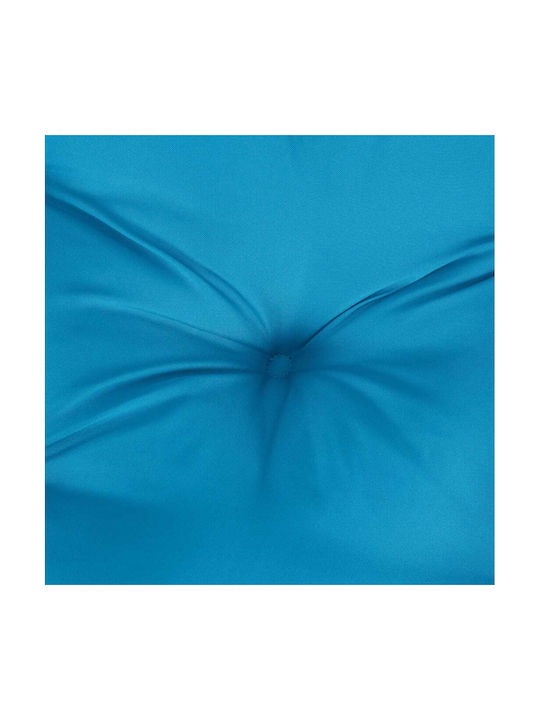 vidaXL Wasserdichtes Gartenstuhlkissen Rund Hellblau 60x60cm