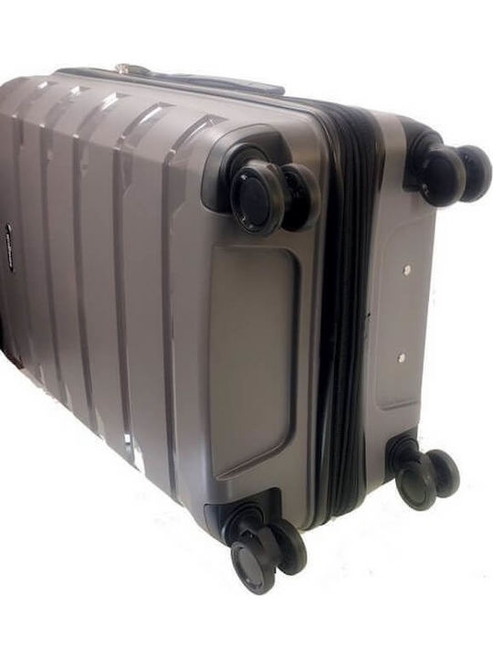 Diplomat Medium The Seagull Collection Medium Travel Suitcase Hard Gray with 4 Wheels Height 66cm