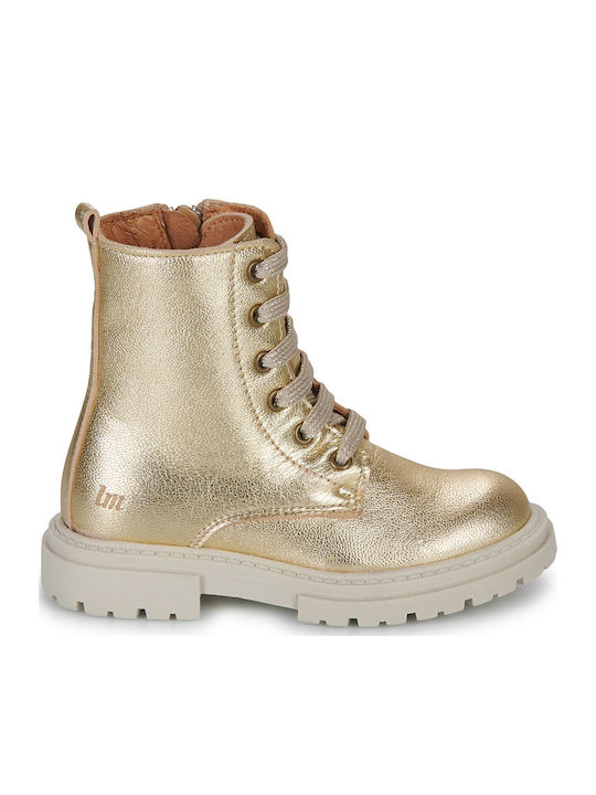 Mina Kids Boots with Zipper Gold