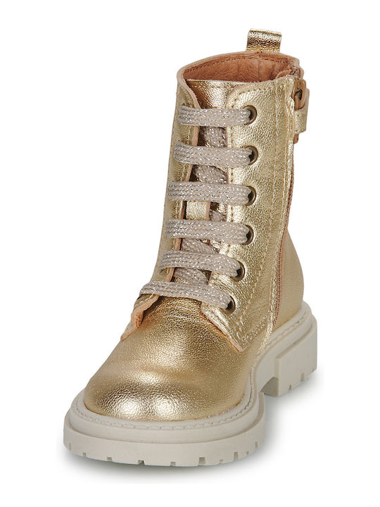 Mina Kids Boots with Zipper Gold