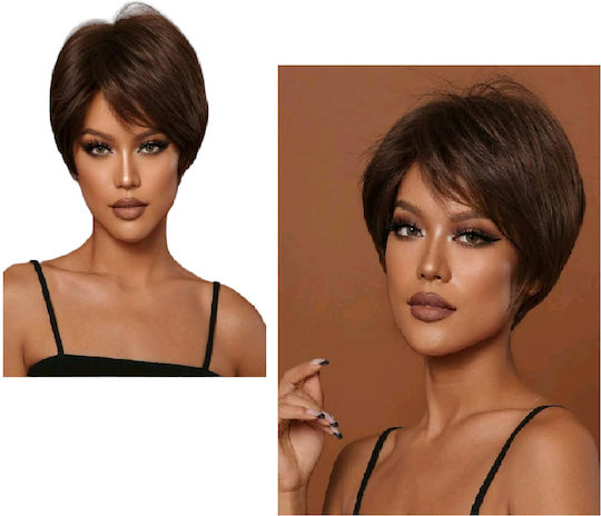 Women's Wig Dark Brown Synthetic High Quality 10 Inches