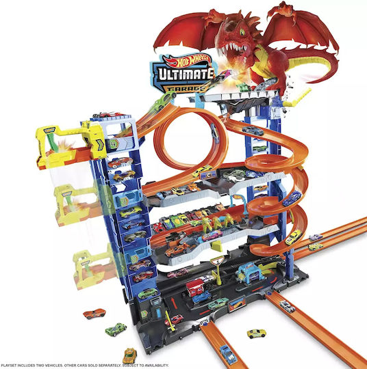 Hot Wheels City Ultimate Garage with Dragon Easter Candle Toy for Ages 4+ - Hkx48