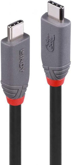 Lindy USB 4 Video Cable USB-C male - USB-C 240W PD Μαύρο 0.8m