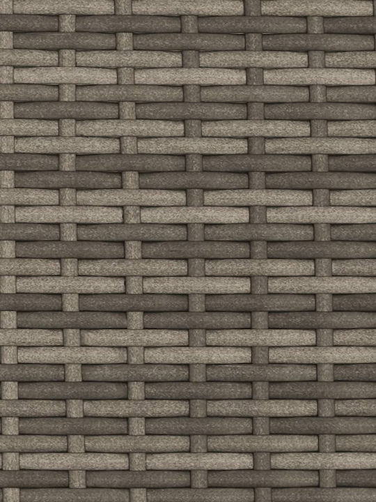 Deckchair Rattan with Cushion Gray 2pcs 70x98cm.