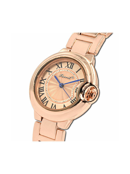 Farril Chino Watch with Pink Gold Metal Bracelet