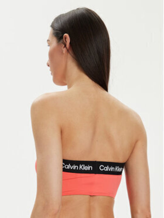 Strapless Bikini Top Ροζ