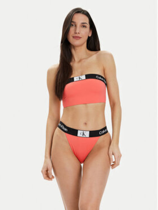 Strapless Bikini Top Ροζ