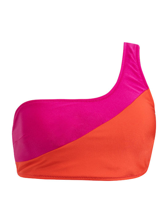 Aphrodite Bikini Un umăr Orange/fucsia