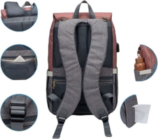 Queen Mother Backpack Diaper Bag Lequeen Gray