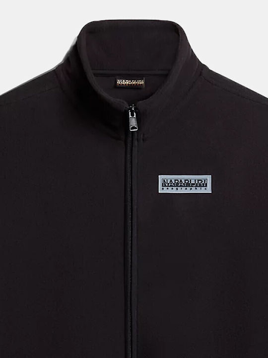 Napapijri Iaato Fleece-Cardigan mit Reißverschluss für Damen Np0a4hbw0411 Schwarz 041