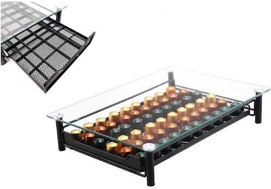 Cheffinger Metalic Sertar de depozitare pentru 60 capsule Nespresso 6.5x6.5x6.5cm CF-N02