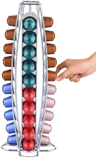 Cheffinger Metalic Bază pentru 40 capsule Nespresso 37.5x37.5x37.5cm CF-N04