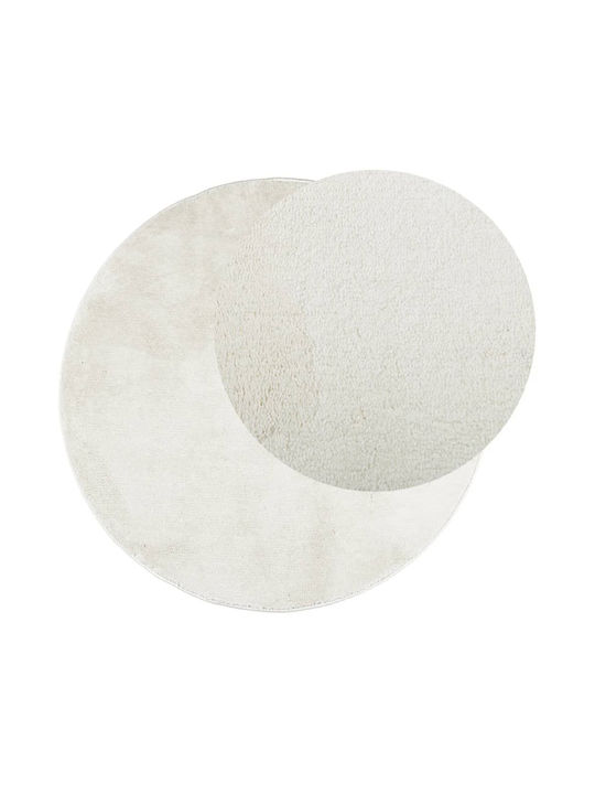 vidaXL Oviedo Rug Round Cream