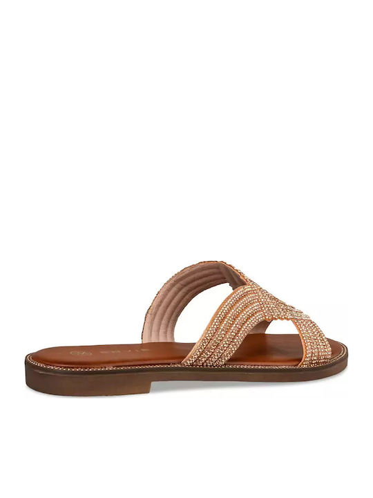 Envie Shoes Дамски Сандали Пантофи E96-19076-13 Розово Злато E96-19076-13