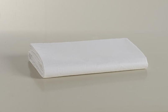 Mc Decor Hotelbettlaken Weiß Einzel 160x270cm 100% Baumwolle 1Stück