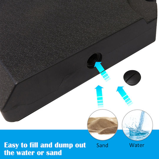 Outsunny Umbrella Stand made of Plastic Black 100x100cm 4pcs
