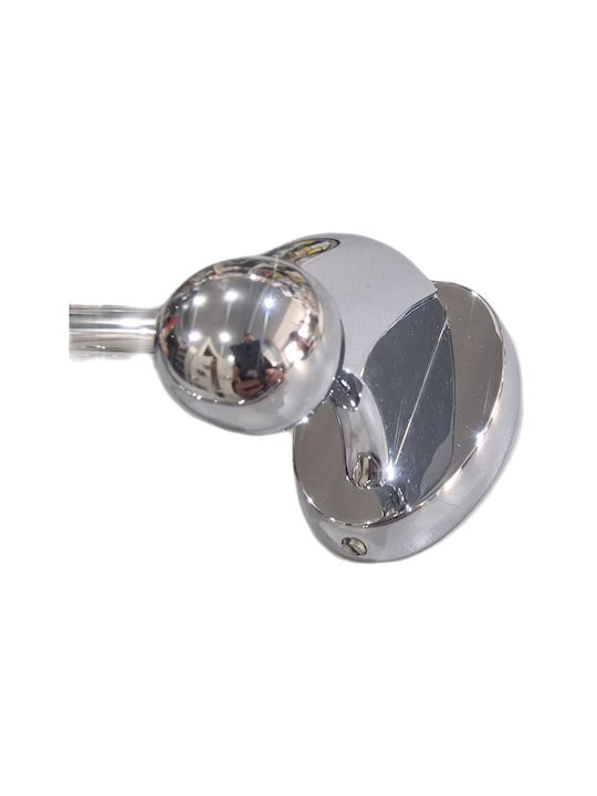 Gloria Ramfos Single Wall-Mounted Bathroom Ring Silver