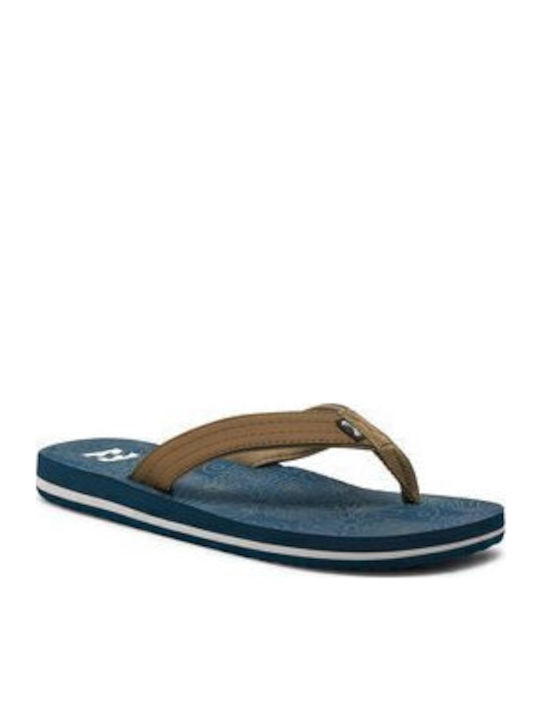 All Day Theme Men's Flip Flops Blue