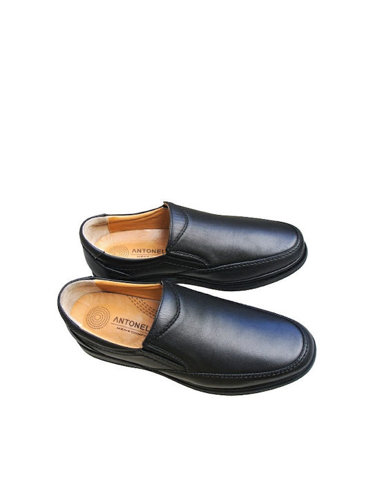 Αntonello Leder Herren Freizeitschuhe Anatomisch Schwarz